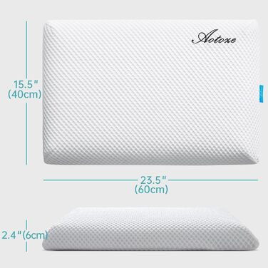 Подушка для сну на животі Плоска подушка Ультратонка подушка проти хропіння Тонка подушка для сну на животі Подушка з піни з ефектом пам&39яті 60 x 40 x 6 см