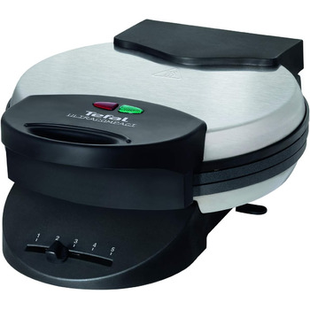 Вафельниця Tefal Heart WM310D Вафельниця для вафель у формі серця Плавний контроль температури засмаги за бажанням Листи з антипригарним покриттям Контейнер для збору тіста Чорний 1000 Вт