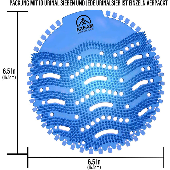 Ситечко для пісуарів 10 шт. з ароматизованою вставкою для пісуара 30 днів Ефект свіжості Ситечко для пісуара Захист від бризок Освіжувач повітря кожен пісуар і пісуар Одноразові рукавички Килимок для унітазу для пісуара (блакитний/морська свіжість) 10 шт.