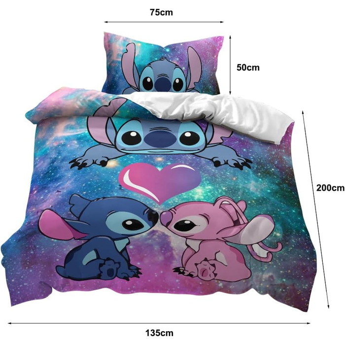 Дитяча постільна білизна 200х135 см наволочка 75х50 см, Постільна білизна для дітей, 3D аніме принт дитячої постільної білизни, ко