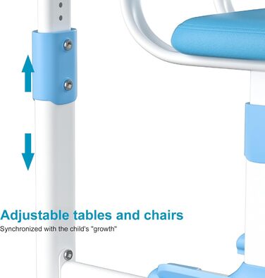 Комплект письмового столу та стільця для дітей віком від 3 до 18 років, дитячий художній стіл з регульованою висотою для дівчаток та хлопчиків, ергономічний дитячий стіл з шухлядою, рожева книжкова полиця