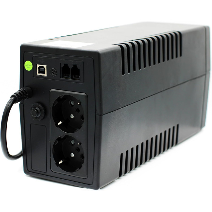 Джерело безперебійного живлення Master Power UPS, 650 ВА, постійна вихідна напруга 360 Вт, 2 розетки Schuko