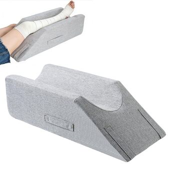 Подушка для підняття ніг, опори для ніг з ручкою та блискавкою, відштовхувальна губка, подушка для підтримки ніг у ліжку, U-подібний позиціонер для ніг полегшує біль та покращує