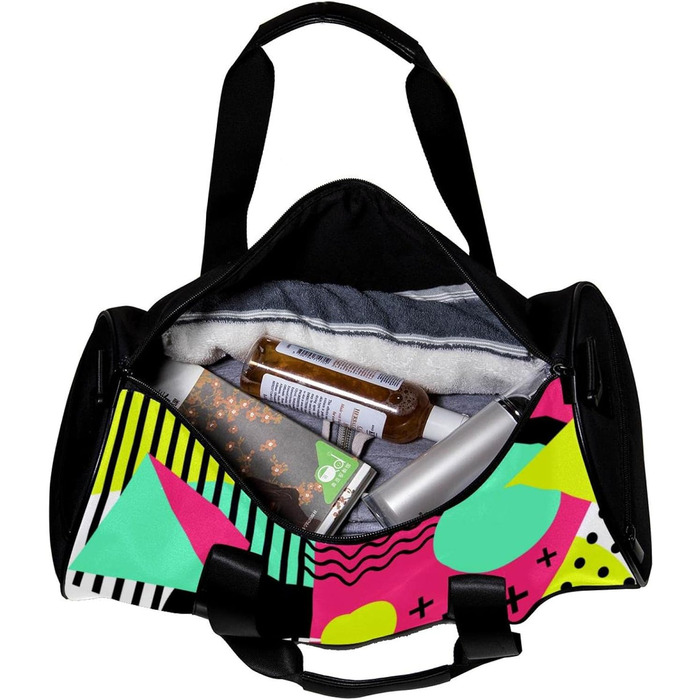 Сумка-мішок для подорожей, спорту та йоги, з сучасним геометричним малюнком, компактна спортивна сумка для фітнесу та ручної поклажі