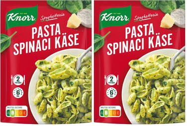 Готова страва Knorr Spaghetteria Паста зі шпинатом та сиром, 2 порції (набір з 2 упаковок)