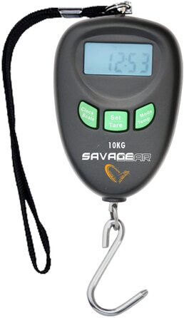 Цифрові ваги Savage Gear M-TO 10 кг L-TO 30 кг для зважування рибальського багажу середньої ваги (до 10 кг)