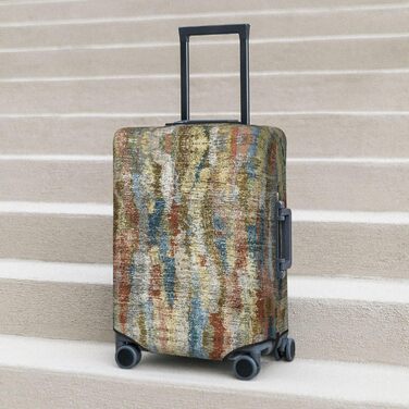 Чохол для валізи Богемний Абстракт з еластичної тканини, захисний від подряпин та пилу, чорний, розмір 85 см