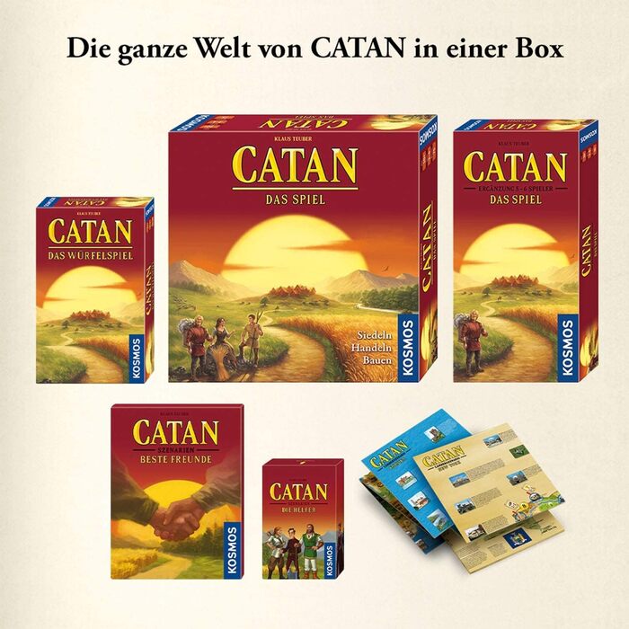 Ексклюзивно на Storeo, стартовий набір з Catan - The Game, що включає розширення, гру з кубиками та 4 сценарії, для 3-6 гравців віком від 10 років і старше, Поселенці Катана, 693152 Catan - Big Box