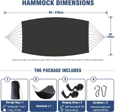 Міцний портативний гамак з ременями для підвішувані на дереві із дорожньою сумкою для саду, приміщення, балкона, патіо, кемпінгу