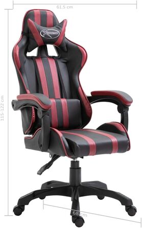 Ігрове крісло, офісне крісло, ігрове крісло, обертове крісло, робоче крісло, бордова штучна шкіра