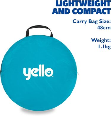 Пляжний намет Yello Pop-Up На 3-4 особи із захистом від ультрафіолету UPF 50 Преміальний пляжний сонцезахисний намет Легке встановлення Пляжний кемпінг для пікніка Синій