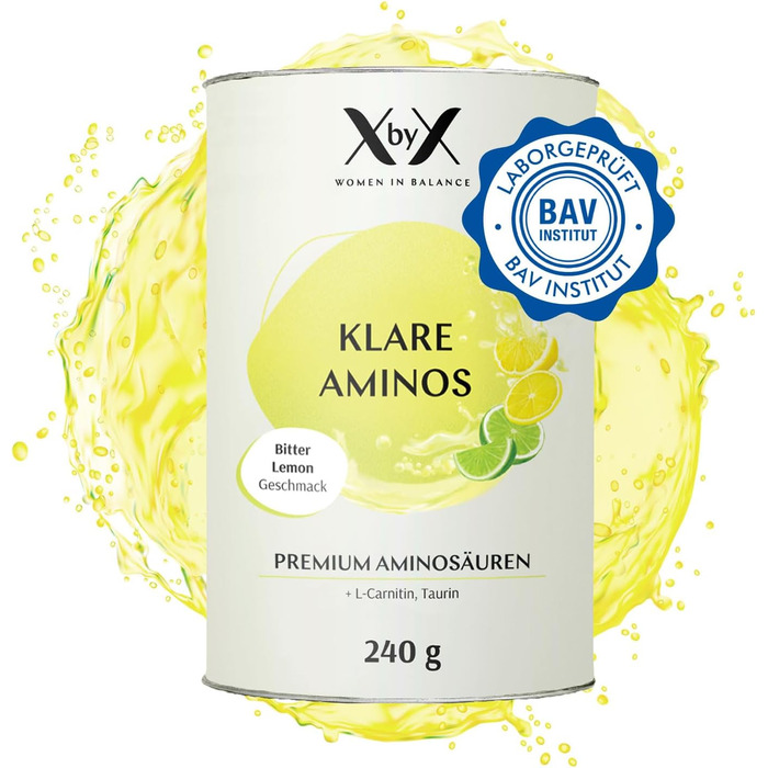 Порошок XbyX Clear Aminos EAA, гіркий лимон, 240 г