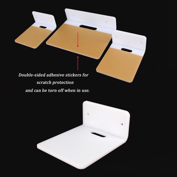 Набір невеликих акрилових полиць, 3 шт., білі плаваючі полиці, міні-настінні полиці з шурупами. Розміри 1412 см та 2316,5 см.