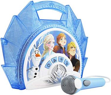 Караоке-машина ekids Frozen 2 FR-115V2, мікрофон, синя