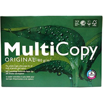 Багатофункціональний папір MultiCopy ORIGINAL, A4, 80 г/м, білий, не суттєвий (2 500 аркушів), ви отримаєте 1 коробку з 2500 аркушів