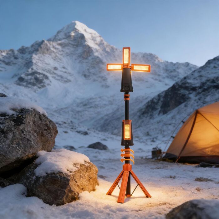 Легкі телескопічні складні ліхтарі з акумулятором 9000 мАг та 25 годинами автономної роботи