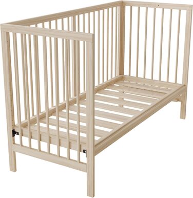 Дерев&39яне дитяче ліжко, багатофункціональне дитяче ліжко, що трансформується в бічне ліжко/підставку для малярної дошки/стіл, регульована висота, без матраца, 140x60x90 см