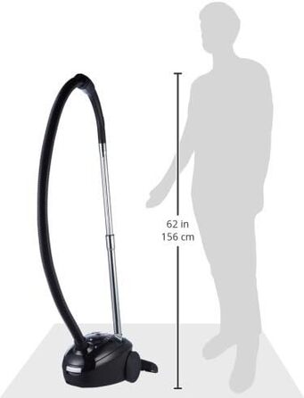 Пилосос із мішком Storeo Basics VCB35B15C-1J7W-70, потужний, компактний та легкий, для твердих поверхонь і килимів, HEPA-фільтр, 700 Вт, 1.5 л, EU, чорний