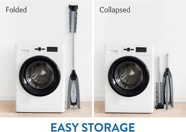 Вішалка для одягу Tatkraft Pine кінь, ротаційна сушарка для кемпінгу, нержавіюча сталь, компактна складна, сіра