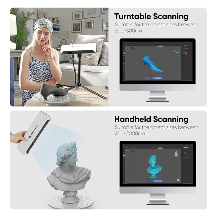 Сканер 3DMakerpro Lynx, точність 0,1 мм і швидкість сканування 10 кадрів/с. Портативний 3D-сканер для проектування моделі 3D-принт