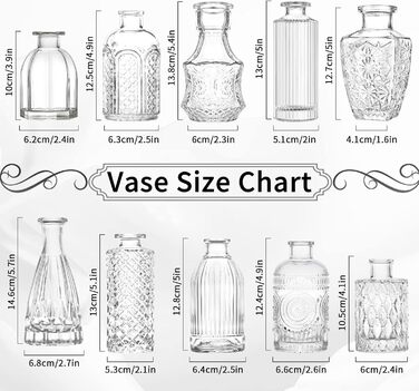 Скляна ваза для бутонів набір з 12, маленькі міні прозорі вази для бутонів оптом, вінтажна ваза для бутонів з прозорого скла, ваза зі скляної пляшки для домашнього декору, прикраса столу для весільних прикрас, квіткові композиції, їдальня прозора