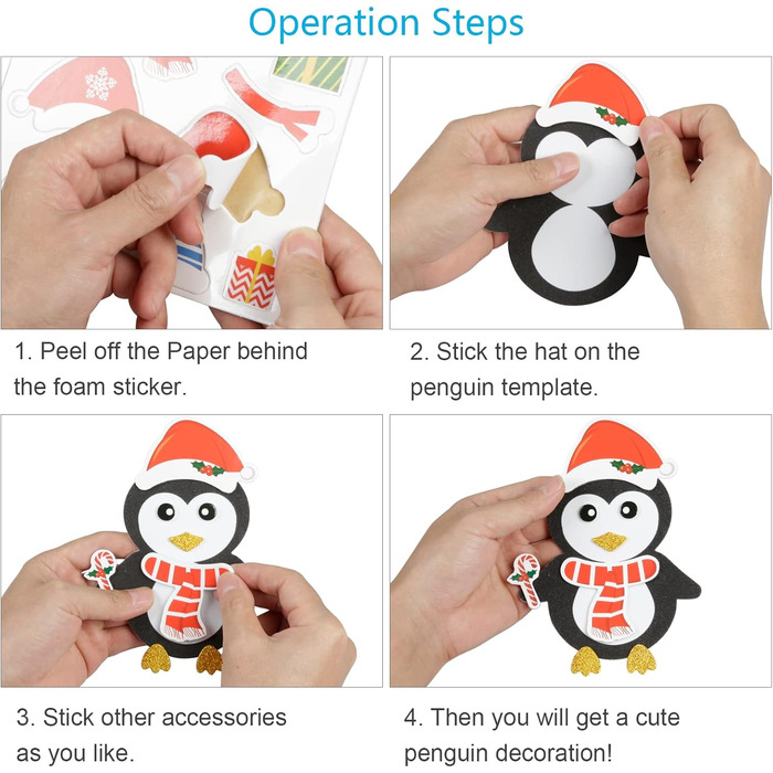 Набір для творчості LAMEK, 12 шт., різдвяні фігурки EVA