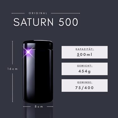 Елегантні скляні банки для зберігання ANCEVIA фіолетового кольору 500 мл набір із 6 (75/400) герметичних контейнерів для зберігання з кришками Банки для зберігання Miron, скляні контейнери з кришками, наприклад, для горіхів, цукру, чаю та трав