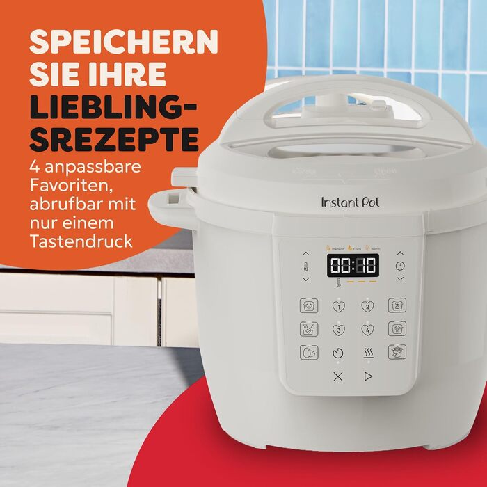 Мультиварка Instant Pot 7-в-1, 5.7 л Розумна скороварка, Slow Cooker, рисоварка, сотейник, йогуртниця, пароварка та підігрівач страв, колір Sea Salt White