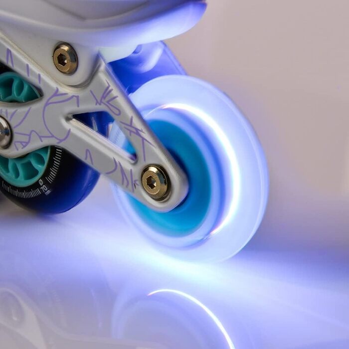 Дитячі роликові ковзани Meteor регульовані 4-в-1 Роликові ковзани, роликові ковзани, ковзани колеса ABEC-7 PU, алюмінієва рама розміри XS 25-28, S 30-33, M 34-37, M фіолетовий