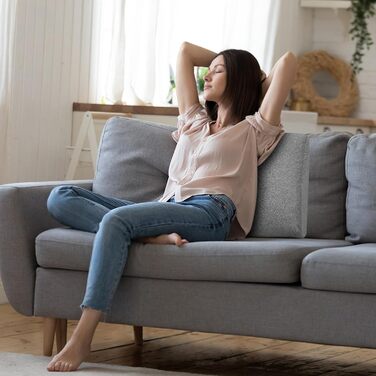 Ергономічна подушка для спини GOFORIT для крісел, двошарова подушка для попереку з піни з ефектом пам&39яті, м&39яка та підтримуюча, подушка для підтримки попереку для літніх людей, полегшення болю в спині, яку можна прати, для ліжка, дивана, сіра