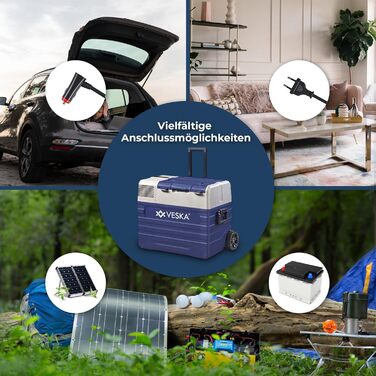 Компресорна холодильна камера електрична, морозильна камера з управлінням APP, підключення USB, 12/24V, 230V, колеса, переносний х