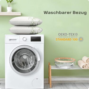 Ортопедична подушка для шиї Sleeptime - Подушка для голови виготовлена з в&39язкопружної гелевої піни (піна з ефектом пам&39яті), що знімає тиск, з бамбуковим чохлом - Розмір подушки 70x40 см - Висота 12 см