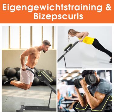 Тренажер для розгинання спини DH FitLife 5-в-1 для домашнього використання Тренажер для м&39язів живота та спини Лава для гіперекстензиї Складаний регульований римський стілець до 150 кг Багатофункціональна лава для згинань та лава для штанги