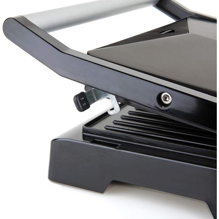 Контактний гриль, 1000 Вт, пластик, чорний гриль 1000 Вт, 1000E