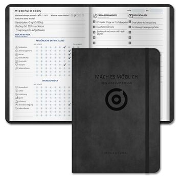 Щоденник успіху 2026 Планування цілей, формування звичок, саморефлексія Крок за кроком до успіху Щоденник формату А5, 320 сторінок Щоденник для дорослих для більшої мотивації, зосередженості та успіху