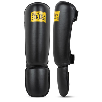 Щитки для гомілок BENLEE зі штучної шкіри Guardian чорного кольору, розмір L-XL, одинарні