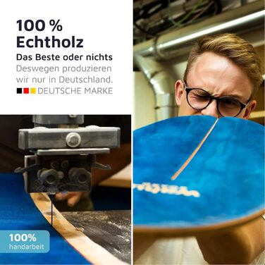 Баланс-тренажер WAHU Trickboard дерев'яний, з унікальною формою гойдалки, синій