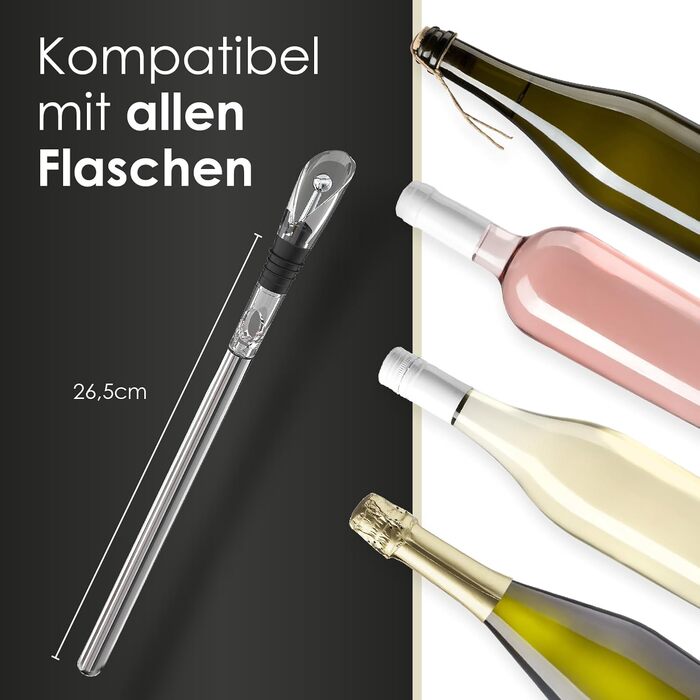Стрижень для охолодження вина Beyond з нержавіючої сталі з наливником - ідеальний подарунок для винних аксесуарів для любителів ви
