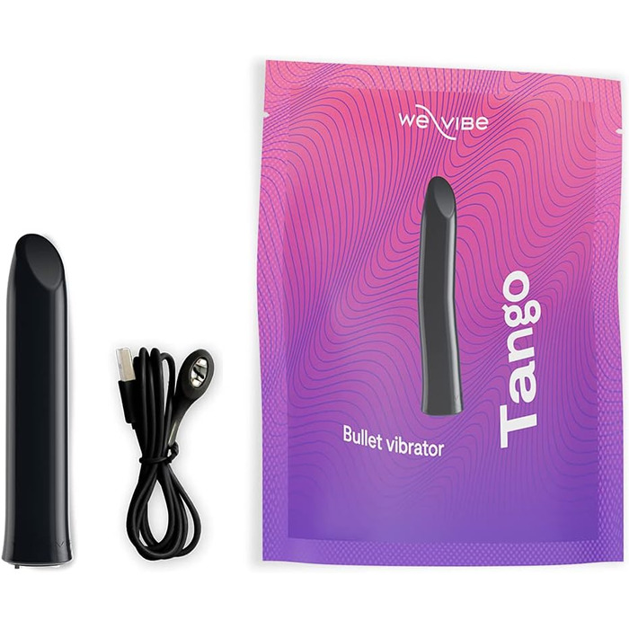 Вібратор We-Vibe Tango Bullet для жінок - Секс іграшки для неї та пар - Кліторальний стимулятор з 8 рівнями інтенсивності - Водонепроникна секс-іграшка - Акумуляторна - Black Black лубрикант