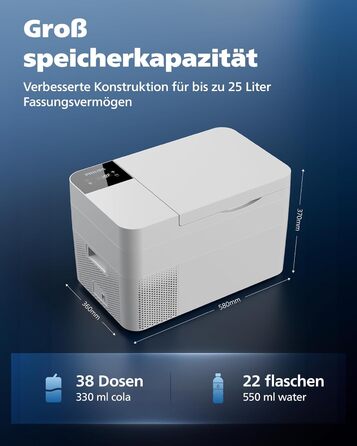 Холодильник PHILIPS TB5301G 12-вольтовий, 25-літровий автомобільний холодильник, автомобільний електричний холодильник 12/24 В пос