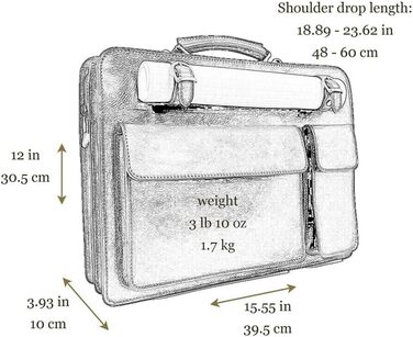 Шкіряна робоча сумка Time Resistance - Шкіряна сумка ручної роботи 15-дюймова сумка для ноутбука офісна сумка сумка для ноутбука д