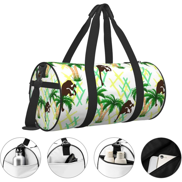 Сумка-дорожня жіноча, складана, велика, з малюнком пальм та мавп, для ночівлі, сумка на плече, спортивна сумка