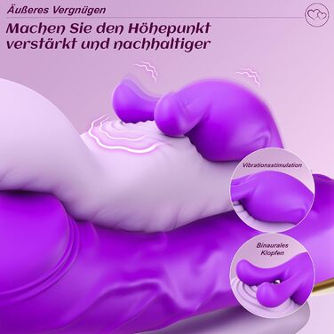 Rabbit-вібратор Gobeken, фіолетовий, 3в1, 10 режимів