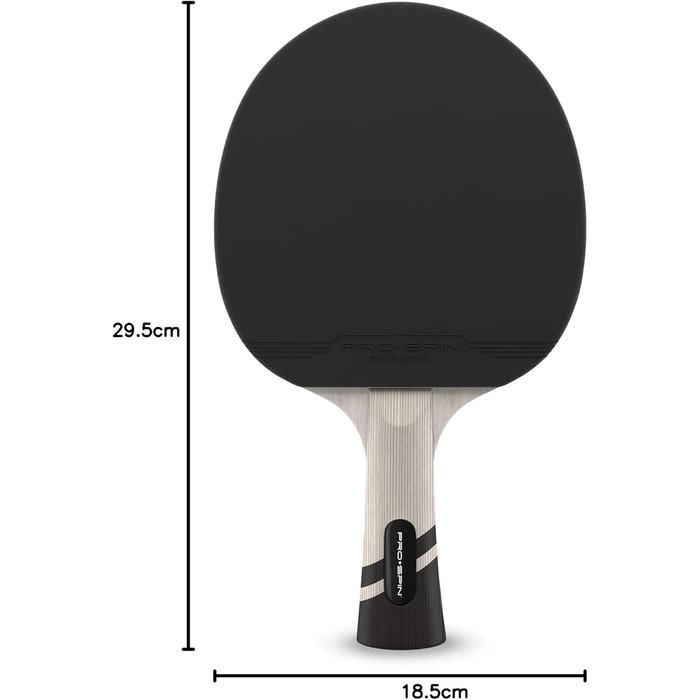 Професійна ракетка для настільного тенісу PRO SPIN карбонова червона