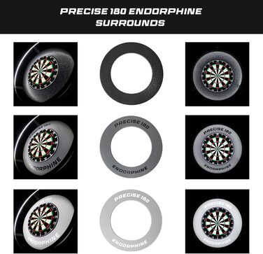 Мішень для дартсу Endorphine - Преміум-мішень для дартсу з цільним кільцем з номером - 18 кольорів - Кільце з номером для дартсу - Аксесуари для дартсу, колір Nordic Grey