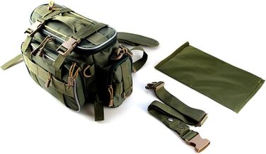 Рибальський рюкзак, сумка для риболовлі, сумка для зберігання рибальських снастей, сумки для рибальських снастей, сумка для рибальського спорядження для морської та прісноводної риболовлі (армійський зелений)