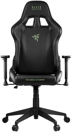Ігрове крісло Razer Edition від Zen Gaming Chair, ігрове крісло з поперековою подушкою, подушкою для шиї, 3D-підлокітниками, чорно-зелене сучасне