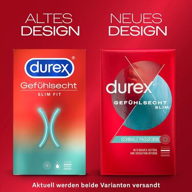 Презервативи Durex Feeling Slim Fit презервативи Gossamer з тонким крієм для інтенсивних відчуттів упаковка 2 (2 x 8 шт. )