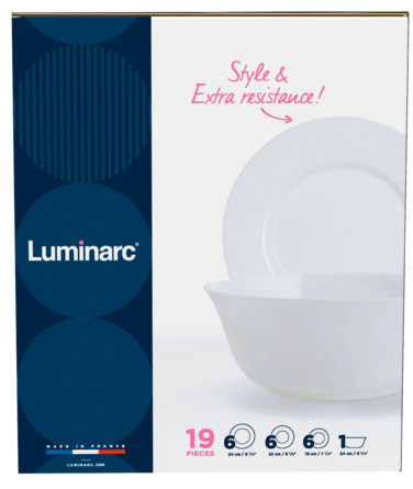 Сервіз столовий LUMINARC EVERYDAY, 19 предметів (6122524)