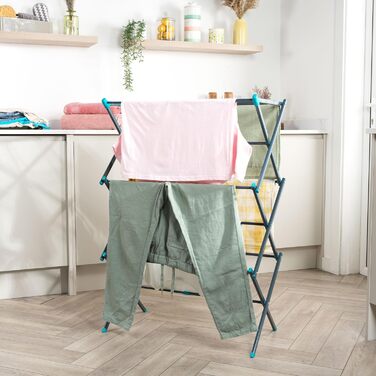 Висувна вішалка для одягу Beldray LA077615EU7 - вішалка для одягу з 3 рівнями, довжина сушіння 7 м, максимальне навантаження 7 кг,